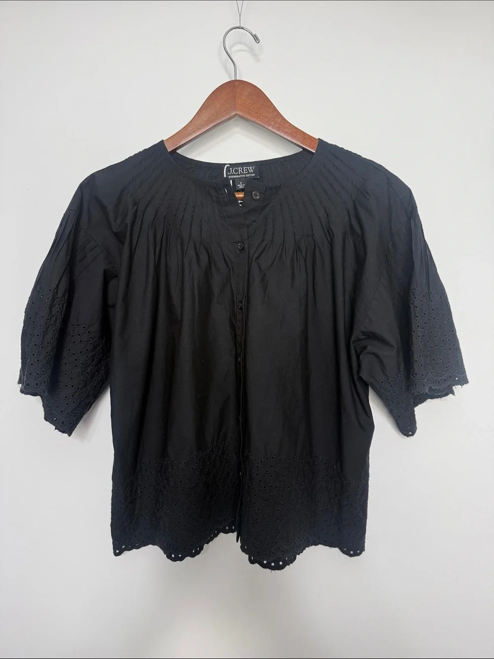 NWT J. Crew Jolie top in eyelet cotton poplin Size Small